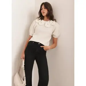 Mint Velvet Cream Flower Knit Top